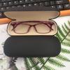 Estuche para Gafas con Patrón de Lichi Negro al por Mayor, Logo Personalizable, Resistente a la Presión, Caja de Hierro Sólido de Color Hecha a Mano