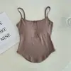 Camisola sexy para mujer, con botones en la espalda, interior y exterior, cintura ajustada, sin aros de acero.