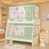 Nuevo Modelo 2025 Litera Tipo A Cama Doble Infantil con Mosquitero Cuadrado Superior con Cremallera, Cama Alta-Baja con Escalera Inclinada Mosquitero Venta al por Mayor
