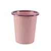 1832 Cubo de basura a rayas de color contrastante herramientas de limpieza para el hogar cubo de basura cubo de basura para sala de estar dormitorio