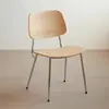 Silla de comedor retro nórdica para sala de estar del hogar, silla con respaldo de madera maciza, silla de diseño para reuniones, mesa y sillas de comedor vintage para cafetería