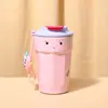 Termo de Acero Inoxidable 316 de Venta Caliente Taza de Café Portátil para Exteriores con Correa Acompañante Taza de Agua para Niños Dibujos Animados de Alto Valor de Color