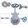 Válvula gaveta com faca de aço inoxidável PZ73H-16P vedação dura manual tipo wafer de aço inoxidável válvula para lama