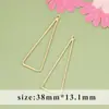 Chapado en oro real de 18 quilates con anillo colgante geométrico redondo gota de agua triángulo colgante para pendientes hechos a mano DIY accesorios colgantes