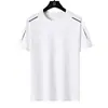 Camiseta Deportiva de Malla de Seda de Hielo de Manga Corta para Hombre Joven, Estilo Nuevo de Verano, Holgada, Talla Grande, Delgado, Fresco, de Secado Rápido