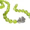 Cadena de Suéter Larga de Jade Cuarcita Otoño e Invierno Moda Versátil Atmósfera de Temperamento Collar para Mujer Múltiples Formas de Usar