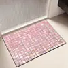 Alfombrilla para el suelo del tocador, alfombra de baño de tierra de diatomeas, felpudo para la puerta del inodoro, antideslizante, absorbente de agua, alfombrilla refrescante
