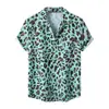 Camisa de Manga Corta Nueva para Hombre Verano Estilo Hawaiano Impresión Digital 3D Casual de Playa Top para Hombre