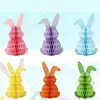 Adornos de Panal de Papel Grueso de Conejo de Pascua Decoraciones de Conejo de Pascua Decoraciones de Guirnalda de Cinta de Pascua