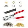 Herramienta de hebilla de ojal de aire de flor de 6 mm juego Accesorios para equipaje Ojal de zapato Hebilla de ojal redonda de metal Pinzas de presión manual Transfronterizo