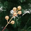 Navidad Fruta Roja Bayas Rojas Artificiales Decoración Navideña Espuma de Acacia Rama de Fruta Roja Fruta Roja Nuevos Accesorios para Guirnalda