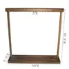 Soporte de madera maciza color nogal para collares, Estante de almacenamiento para pulseras, Soporte de exhibición de joyas para rosarios budistas, Cadenas de suéter y pulseras