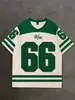 2026 Nova Camiseta Unisex de Manga Curta Estilo Esportivo com Decote em V Transfronteiriça, Número 66 em Cor Contrastante, Solta, Casual, Tendência, Estilo de Verão