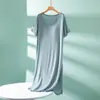 Vestido redondo de verão novo estilo com babados e bojo, camisola casual de manga curta, roupa de casa feminina plus size de caimento solto