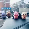 Llavero Creativo de Coche de Dibujos Animados que Sopla Burbujas Muñeco para Aliviar el Estrés Colgante para Mochila de Estudiante Pequeño Regalo
