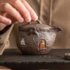 Arcilla de Cerámica Antigua del Fabricante Oro y Plata Olla Atrapada a Mano Olla Individual para el Hogar Gran Capacidad Juego de Té Kung Fu Tetera Antiescaldante con Filtro