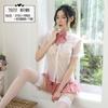 Fantastic Love Nuevo Punto Comercio Exterior Ropa Interior Sexy para Mujer Transparente Sexy Vestido de Estudiante Ajustado Tentación Uniforme Conjunto Sexy