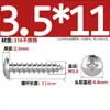 Tornillos Autorroscantes de Acero Inoxidable 316, Cabeza Redonda Ranurada, Tornillos para Madera de Cabeza Plana Extendida Yb845M2M3M4M5M6