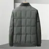 Chaqueta de plumón para hombre 2026 Otoño/Invierno Cuello acanalado desmontable Versión con cremallera Abrigo corto cálido de plumón para hombres jóvenes y de mediana edad