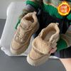 Invierno 2023 Nuevo estilo coreano ins zapatos tipo papá de caña alta forrados de polar para estudiantes femeninas plataforma de caña alta casual cálidos P018