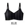 Sujetador sin costuras estilo Fair Isle dulce para mujer, Push-Up, sin varillas, soporte suave 3D, transpirable, sujetador de realce lateral