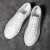 Zapatos blancos para hombre, otoño 2022, nuevos zapatos individuales de cuero genuino, zapatos casuales planos para parejas, zapatos de skate que combinan con todo.