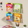 Estante de almacenamiento de pared para libros ilustrados infantiles Estantería transparente sin perforaciones Estante de almacenamiento de pared para aula de jardín de infantes Organizador