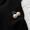 Aretes de Perlas Nicho Simples de Aguja de Plata S925 Hermosos Aretes de Moda para Damas Aretes Populares Han Feng Estudiante 1229