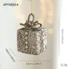 Nueva Bola de Navidad de Espuma Colgante Heterosexual Color Champaña Brillo Brillante Polvo Pegajoso Decoración para Colgar en el Árbol de Navidad Arreglo de Decoración Colgante