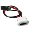 Soquete Fêmea de Pressão Direta Preenchido com Cola typec2P Transparente com Luz Luminária de Mesa Porta de Carregamento Oval Conector para Veículo Elétrico de Carro