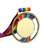 Medalla redonda hueca en blanco personalizada para niños estudiantes medalla de honor juegos de maratón metal listado mayoreo