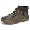 Botas Martin de invierno de talla grande con forro polar, de caña alta, con banda elástica y cálidas botas de algodón, zapatos casuales retro de cuero para hombre 9606