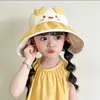 Chapéu de Proteção Solar Infantil com Aba Larga, Proteção UV, Estilo Fino de Verão, Novo Modelo 2026, Chapéu de Sol Aberto para Meninos e Meninas