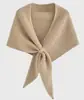 Chal calado de punto para mujer, cruzado para estilizar la figura y realzar el temperamento, con un toque de lujo, bufanda exterior, estilo de ropa de mujer elegante, moderno