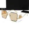 Gafas de Sol Sin Marco de Metal con Borde Cortado Transfronterizas Letra D Europea y Americana Gafas Versátiles de Moda g Familia Gafas para Hombre y Mujer 8979