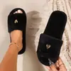 Pantuflas de Algodón Transfronterizas para Mujer, Hogar, Piso de Madera, Interior, Cálidas, de Felpa, para Mujer, Pantuflas con Suela de Espuma EVA