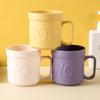 Vaso para enjuague bucal de alto valor, vaso para cepillo de dientes doméstico, vaso para dientes de pareja, vaso para cepillo de dientes con letras tridimensionales, vaso para lavado de dormitorio de estudiantes