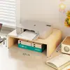 Suporte para impressora, copiadora de mesa ajustável em altura, caixa de suporte elevada para armazenamento e organização de documentos de escritório, papel A4