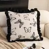Almofada de chenille estilo Ins, adequada para todas as estações, almofada lombar para sofá de sala, almofada, apoio de cabeça para cabeceira de cama, removível e lavável