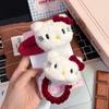 Lindo gatito de peluche dulce Ankora lazo rojo horquilla chica flequillo dibujos animados BB accesorios para el cabello horquilla