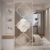 Nova divisória de tela de vidro estilo chinês com padrão de paisagem para a entrada da sala de estar. A tela de entrada de vidro Changhong pode ser personalizada