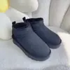 Botas de Nieve Enteras de Piel Mini Clásicas para Mujer, Botines Cortos de Terciopelo Antideslizantes de Lana, Algodón Cálido para Nieve de Hombre