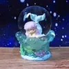 Serie Oceánica faro velero bola de cristal luminosa adornos mundo submarino adornos de bola de copo de nieve regalo para niños juguetes