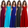 Ebay2026Wish Transfronteiriço Verão Europeu e Americano Popular Vestido Feminino Ajuste Slim Longo Cor Sólida Alça Espaguete