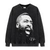 Camiseta Estampada Simple de James Harden Transfronteriza Estilo Americano Retro Vintage Holgada Peso Pesado Casual Manga Corta Ins Trendy