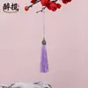 Franja de Coroa Cloisonné Estilo Antigo Franja Pendente Hanfu Leque Redondo Marcador de Página Pente Pingente Decorativo Fabricante Estoque Atacado