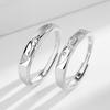 Anillo de pareja promesa de amor plata esterlina S925 moda para hombres y mujeres confesión de amor anillo de pareja regalo de cumpleaños