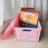 Caja de Almacenamiento Plegable para Cosméticos de Dibujos Animados Japoneses Melody Kurome Caja de Almacenamiento de Escritorio de Plástico a Prueba de Polvo con Tapa