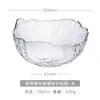 Tigela de vidro com borda dourada criativa japonesa irregular para salada de frutas padrão martelado resistente ao calor para micro-ondas louça para lavar chá transfronteiriça