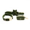 Collar para mascotas Fan ha boss de terciopelo verde militar, traje de pecho y espalda, collar suave de moda para perro, traje de correa para pasear al perro
